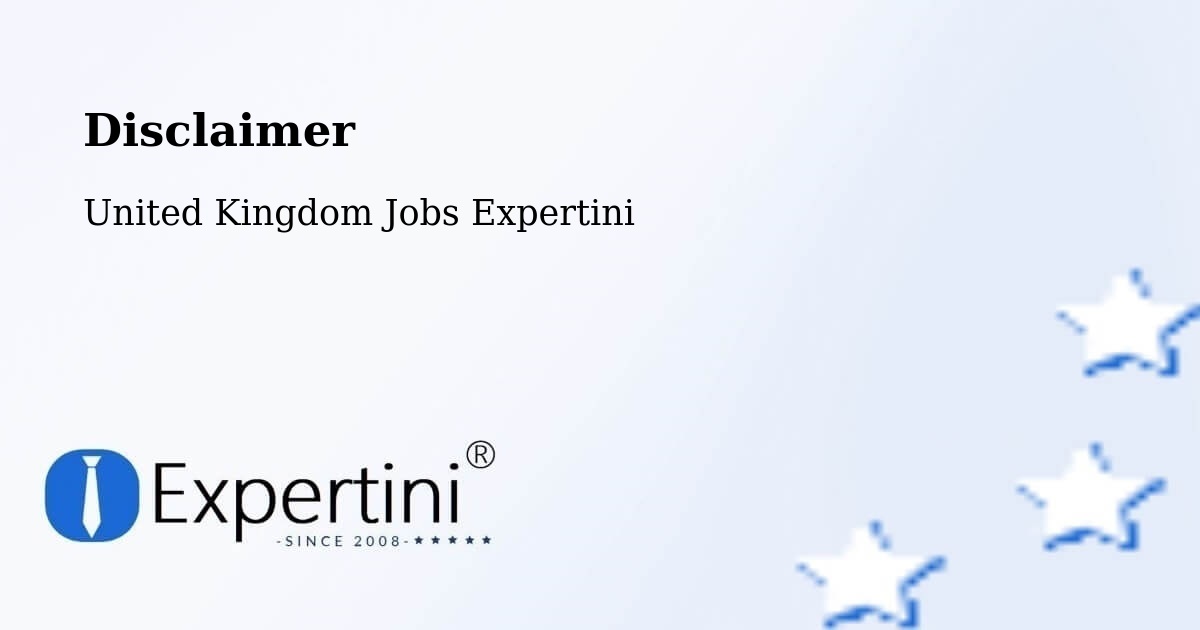 Disclaimer – Tarbert - United Kingdom Jobs Expertini
